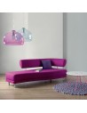 suspension Fl/y rouge cardinal kartell - Valente Design mise en scène salon
