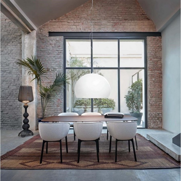 Big FL/Y Glossy Opaque blanc Kartell - Valente Design - mise en scène salon