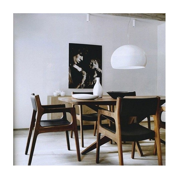 Suspension Small FL/Y Mat blanc Kartell Valente Design - mise en scène