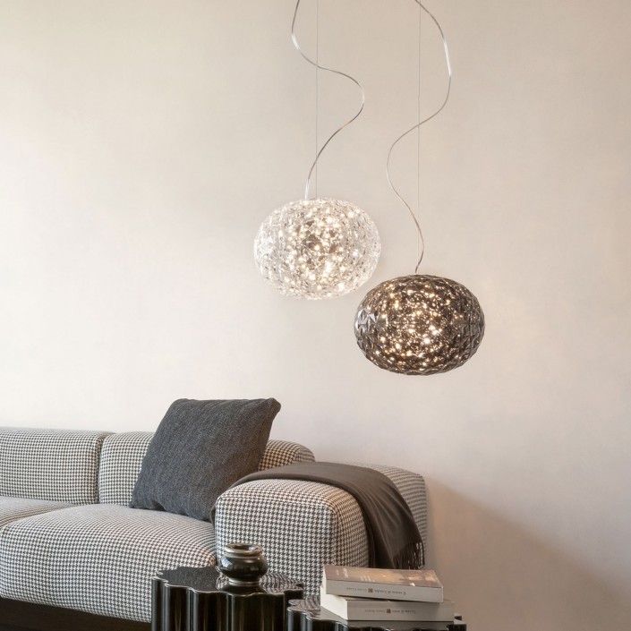 Suspensions PLANET Hanging fumé et cristal Kartell - Valente Design