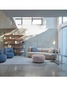 Lampadaire K-LUX structure grise abat-jour jaune clair Kartell - Valente Design - dans salon