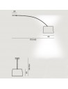 Dimension plafonnier Twiggy Foscarini - Valente Design