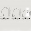 Comparaison des dimension du lampadaire Twiggy sans kit et avec 1 et 2 kits de polongation - Foscarini - Valente Design