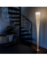 Lampadaire Mite LED noir Foscarini - Valente design - mise en scène allumé dans hall