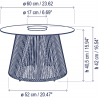 Dimension table basse lumineuse sans fil NIT diamètre 60 cm Bover - Valente Design