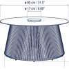 Dimension table basse lumineuse sans fil NIT diamètre 80 cm Bover - Valente Design