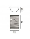 Dimensions applique Tress Piccola  Foscarini - Valente Design