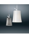 Suspensions design Birdie Grande blanche et Birdie Piccola grise Foscarini - Valente Design