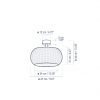 Dimensions plafonnier Perris PF/47 Outdoor Bover - Valente Design