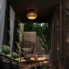 Plafonnier Perris PF/47 Outdoor marron Bover - Valente Design - éclairée sur terrase