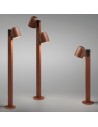 Bornes Nut B/60 B/90 et B/90 2L Outdoor couleur tuile - Bover Valente design - mise en scène éclairées