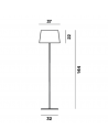 Dimensions lampadaire Lumière XXL Foscarini - Valente Design