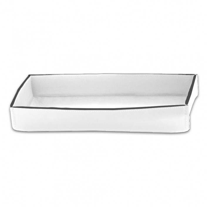 Plateau Nappa TAB L - blanc neige - Decor Walther - Valentedesign.com