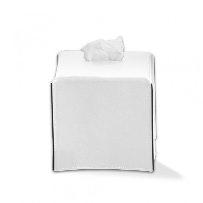 Boîte à mouchoirs Nappa KBQ - blanc neige - Decor Walther - Valentedesign.com