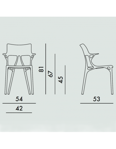Dimension Chaise A.I. Kartell et Philippe Starck - Valente Design