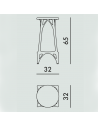 Dimension Tabouret A.I. hauteur 65 cm  Kartell Philippe Starck - Valente Design