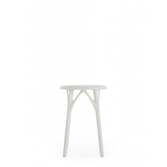 Tabouret A.I. hauteur 45 cm blanc Kartell Philippe Starck - Valente Design - de face