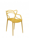 Chaise MASTERS moutarde Kartell - Valente Design - vue de 3/4