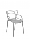 Chaise MASTERS gris Kartell - Valente Design - vue de 3/4