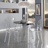 Chaise VICTORIA GHOST cristal Kartell - Valente Design mise en scène autour de table ronde