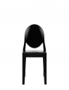Chaise VICTORIA GHOST noir Kartell - Valente Design de face