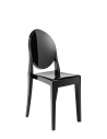 Chaise VICTORIA GHOST noir Kartell - Valente Design de 3/4