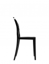 Chaise VICTORIA GHOST noir Kartell - Valente Design de profil