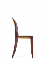 Chaise VICTORIA GHOST ambre Kartell - Valente Design de profil