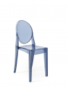 Chaise VICTORIA GHOST bleu poudré Kartell - Valente Design de 3/4