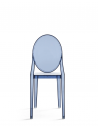 Chaise VICTORIA GHOST bleu poudré Kartell - Valente Design  de face