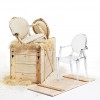 Chaise LOUIS GHOST cristal Kartell - Valente Design mise en scène avec fauteuil Louis XV