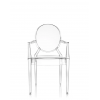 Chaise LOUIS GHOST cristal Kartell - Valente Design de face