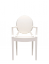 Chaise LOUIS GHOST blanc Kartell - Valente Design de face