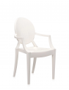 Chaise LOUIS GHOST blanc Kartell - Valente Design de 3/4