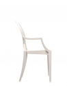 Chaise LOUIS GHOST blanc Kartell - Valente Design de profil