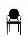 Chaise LOUIS GHOST noir Kartell - Valente Design de face