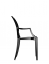 Chaise LOUIS GHOST noir Kartell - Valente Design de de profil