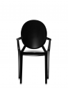 Chaise LOUIS GHOST noir Kartell - Valente Design de dos