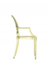 Chaise LOUIS GHOST jaune Kartell - Valente Design de profil