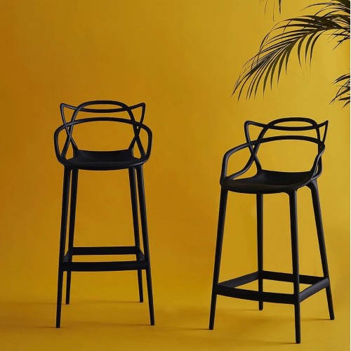 Tabourets MASTERS STOOL noir 35 et 75 cm Kartell - Valente design