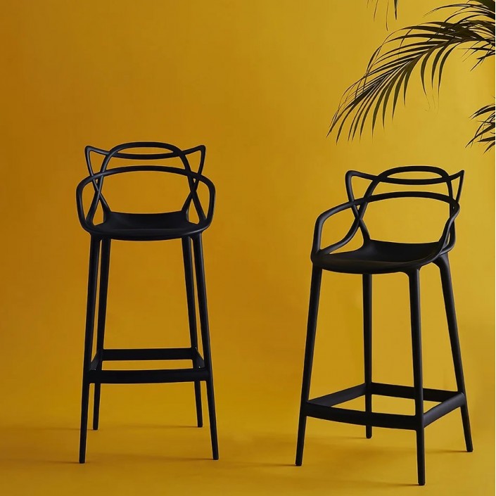 Tabourets MASTERS STOOL noir 35 et 75 cm Kartell - Valente design