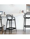 Tabouret MASTERS STOOL noir Kartell - Valente design - mise en scène bar