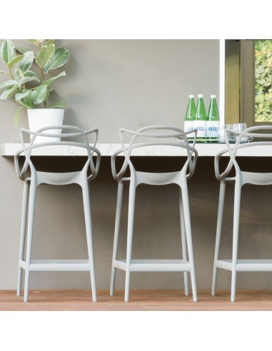 Tabouret MASTERS STOOL blanc Kartell - Valente design - coin bar