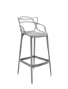 Tabouret MASTERS STOOL gris Kartell - Valente design - de 3/4