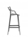 Tabouret MASTERS STOOL gris Kartell - Valente design - de profil