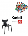 Chaise RE-CHAIR POWERED BY ILLY noir Kartell - Valente Design - logos