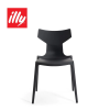 Chaise RE-CHAIR POWERED BY ILLY noir Kartell - Valente Design - logo Illy