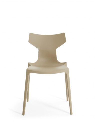 Chaise RE-CHAIR tourterelle Kartell - Valente Design - de face