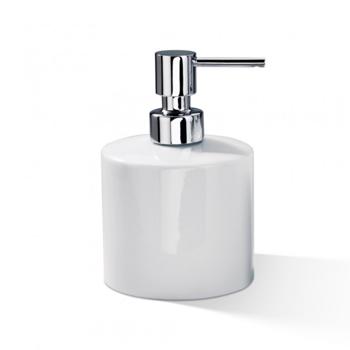 Distributeur de savon Porzellan DW 520 - Chrome et blanc - Decor Walther - Valentedesign.com