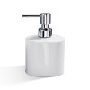 Distributeur de savon Porzellan DW 520 - Chrome et blanc - Decor Walther - Valentedesign.com
